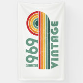 パーソナライズされたヴィンテージ55歳の誕生日プレゼント 横断幕 (縦)