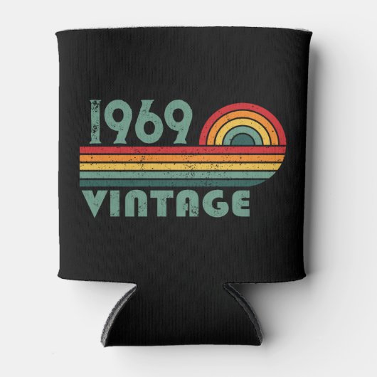 パーソナライズされたヴィンテージ55歳の誕生日プレゼント 缶クーラー (正面)