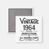 パーソナライズされたヴィンテージ60歳の誕生日ギフトブラック マグネット (正面/裏面)