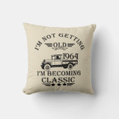 パーソナライズされたヴィンテージ60歳の誕生日プレゼント クッション (正面)