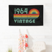 パーソナライズされたヴィンテージ60歳の誕生日プレゼント 横断幕 (インサイチュ)