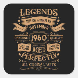 パーソナライズされたヴィンテージ65歳の誕生日ウイスキーのラベル スクエアシール