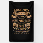 パーソナライズされたヴィンテージ65歳の誕生日ウイスキーパーティー 横断幕 (縦)