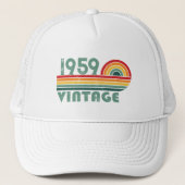 パーソナライズされたヴィンテージ65歳の誕生日パーティー キャップ (正面)