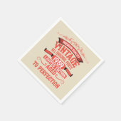 パーソナライズされたヴィンテージ65歳の誕生日パーティー スタンダードカクテルナプキン (角)