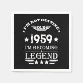 パーソナライズされたヴィンテージ65歳の誕生日パーティー スタンダードカクテルナプキン (正面)