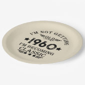 パーソナライズされたヴィンテージ65歳の誕生日パーティー ペーパープレート (アングル)