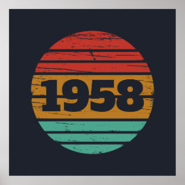 パーソナライズされたヴィンテージ65歳の誕生日パーティー ポスター