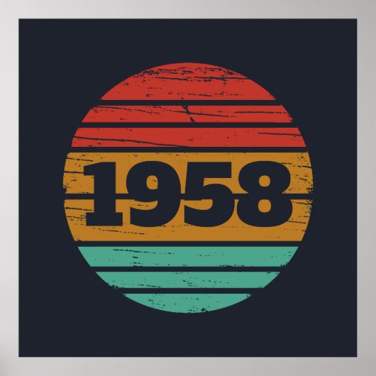 パーソナライズされたヴィンテージ65歳の誕生日パーティー ポスター (正面)