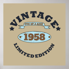 パーソナライズされたヴィンテージ65歳の誕生日パーティー ポスター