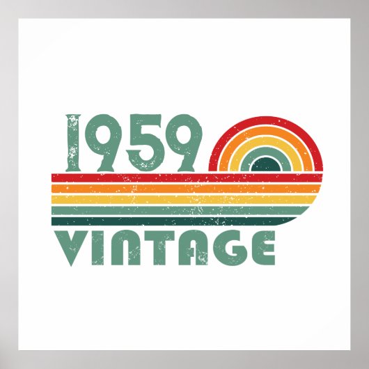 パーソナライズされたヴィンテージ65歳の誕生日パーティー ポスター (正面)