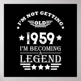 パーソナライズされたヴィンテージ65歳の誕生日パーティー ポスター