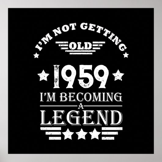 パーソナライズされたヴィンテージ65歳の誕生日パーティー ポスター (正面)