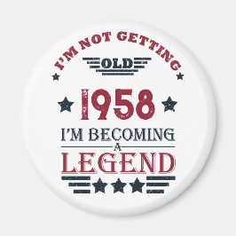 パーソナライズされたヴィンテージ65歳の誕生日パーティー マグネット