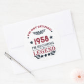 パーソナライズされたヴィンテージ65歳の誕生日パーティー ラウンドシール (封筒)