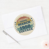 パーソナライズされたヴィンテージ65歳の誕生日パーティー ラウンドシール (封筒)