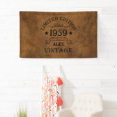 パーソナライズされたヴィンテージ65歳の誕生日パーティー 横断幕 (インサイチュ)