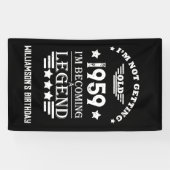 パーソナライズされたヴィンテージ65歳の誕生日パーティー 横断幕 (横)