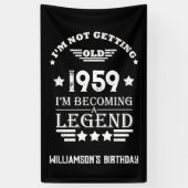 パーソナライズされたヴィンテージ65歳の誕生日パーティー 横断幕 (縦)