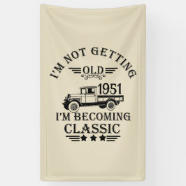 パーソナライズされたヴィンテージ65歳の誕生日パーティー 横断幕