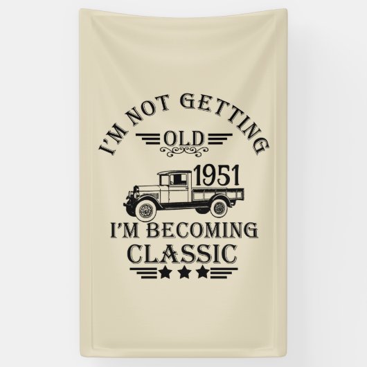 パーソナライズされたヴィンテージ65歳の誕生日パーティー 横断幕 (縦)