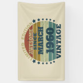 パーソナライズされたヴィンテージ65歳の誕生日パーティー 横断幕 (縦)