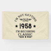 パーソナライズされたヴィンテージ65歳の誕生日パーティー 横断幕 (横)