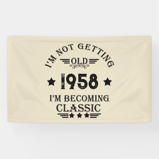 パーソナライズされたヴィンテージ65歳の誕生日パーティー 横断幕 (横)