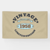 パーソナライズされたヴィンテージ65歳の誕生日パーティー 横断幕 (横)