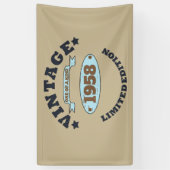 パーソナライズされたヴィンテージ65歳の誕生日パーティー 横断幕 (縦)