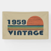 パーソナライズされたヴィンテージ65歳の誕生日パーティー 横断幕 (横)