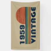 パーソナライズされたヴィンテージ65歳の誕生日パーティー 横断幕 (縦)