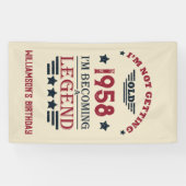 パーソナライズされたヴィンテージ65歳の誕生日パーティー 横断幕 (横)