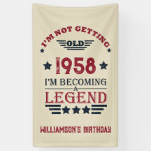 パーソナライズされたヴィンテージ65歳の誕生日パーティー