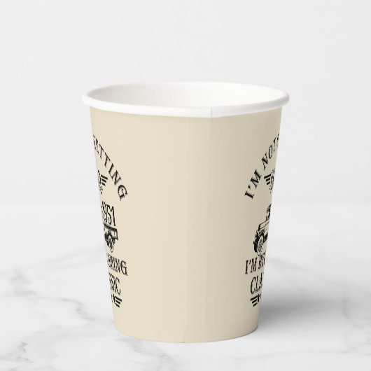 パーソナライズされたヴィンテージ65歳の誕生日パーティー 紙コップ (右)