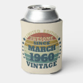 パーソナライズされたヴィンテージ65歳の誕生日パーティー 缶クーラー (缶裏面)
