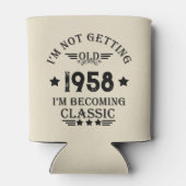 パーソナライズされたヴィンテージ65歳の誕生日パーティー 缶クーラー (裏面)