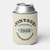 パーソナライズされたヴィンテージ65歳の誕生日パーティー 缶クーラー (缶裏面)