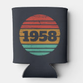 パーソナライズされたヴィンテージ65歳の誕生日パーティー 缶クーラー (裏面)