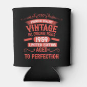 パーソナライズされたヴィンテージ65歳の誕生日パーティー 缶クーラー (裏面)