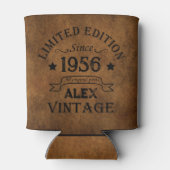 パーソナライズされたヴィンテージ65歳の誕生日パーティー 缶クーラー (裏面)