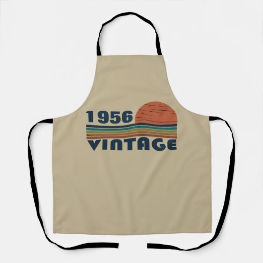 パーソナライズされたヴィンテージ65歳の誕生日プレゼント エプロン (正面)
