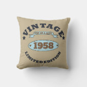 パーソナライズされたヴィンテージ65歳の誕生日プレゼント クッション (正面)