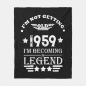 パーソナライズされたヴィンテージ65歳の誕生日プレゼント フリースブランケット (正面)
