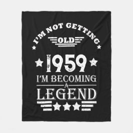 パーソナライズされたヴィンテージ65歳の誕生日プレゼント フリースブランケット