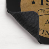 パーソナライズされたヴィンテージ65歳の誕生日プレゼント マウスパッド (コーナー)