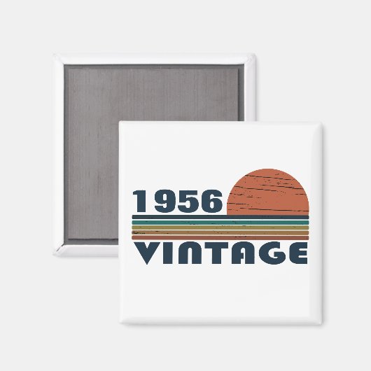 パーソナライズされたヴィンテージ65歳の誕生日プレゼント マグネット (正面/裏面)