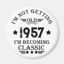 パーソナライズされたヴィンテージ65歳の誕生日プレゼント マグネット