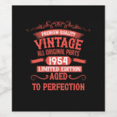 パーソナライズされたヴィンテージ70歳の誕生日パーティー ワインラベル (シングルラベル)