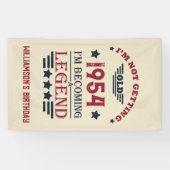 パーソナライズされたヴィンテージ70歳の誕生日プレゼント 横断幕 (横)